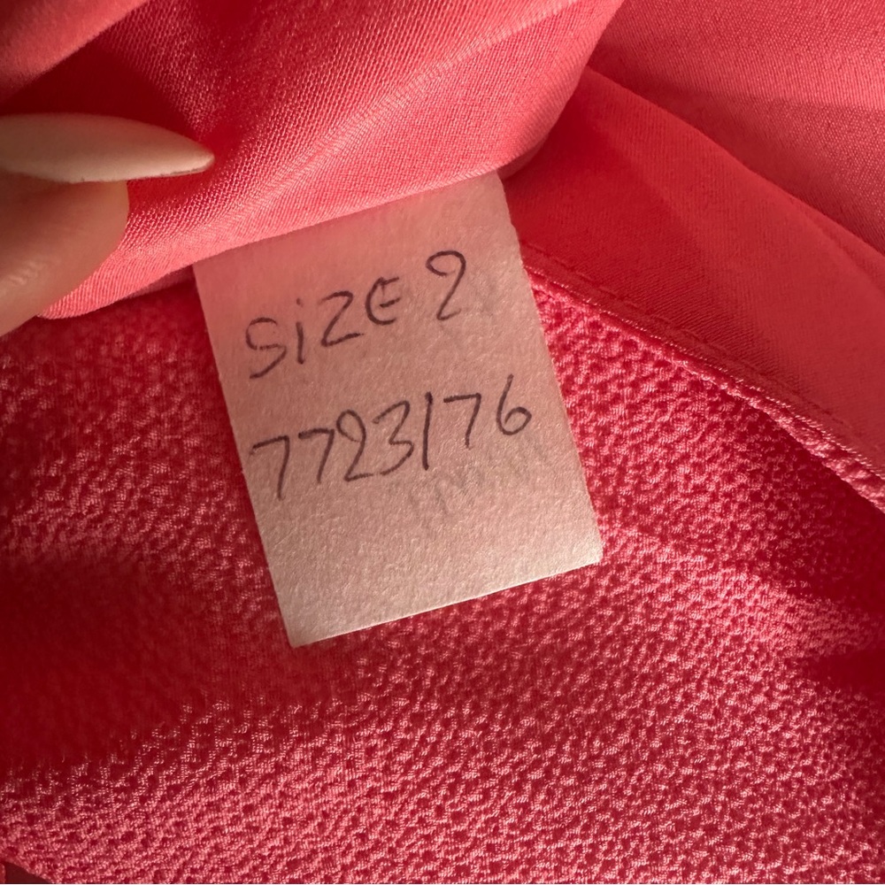 Black Halo Bow Front Fit & Flare Dress Pink Size 2 NWOT - Picture 11 of 12